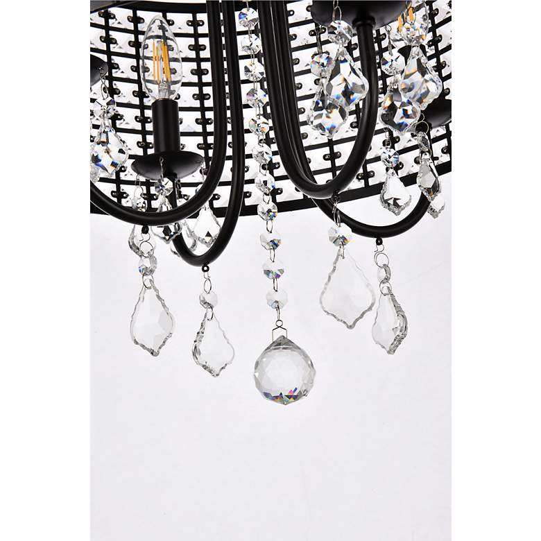 Image 5 Elise 17" Wide Black Pendant Light w/ Clear Crystal more views