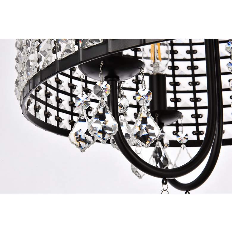 Image 7 Elise 17" Wide Black Pendant Light w/ Clear Crystal more views