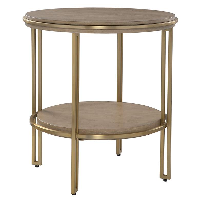 Image 3 Elise 22" Wide Light Oak Side Table more views