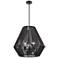 Elise 22" Wide Matte Black 3-Light Pendant
