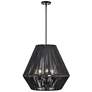 2_Elise 22" Wide Matte Black 3-Light Pendant more views