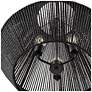 3_Elise 22" Wide Matte Black 3-Light Pendant more views