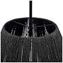 4_Elise 22" Wide Matte Black 3-Light Pendant more views