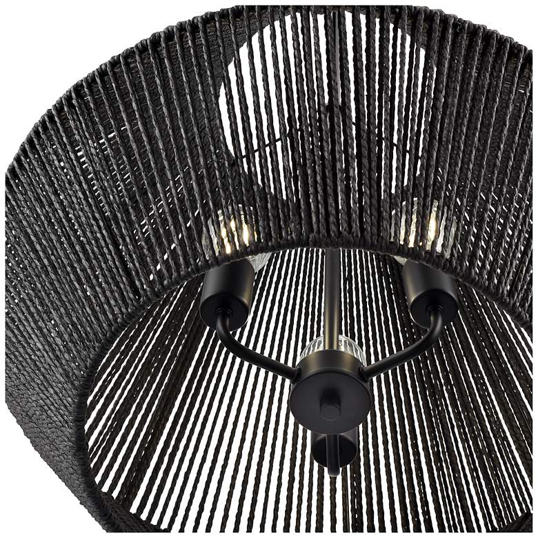 Image 3 Elise 22" Wide 3-Light Pendant in Matte Black more views