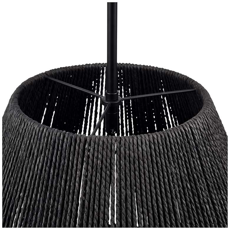 Image 4 Elise 22" Wide 3-Light Pendant in Matte Black more views