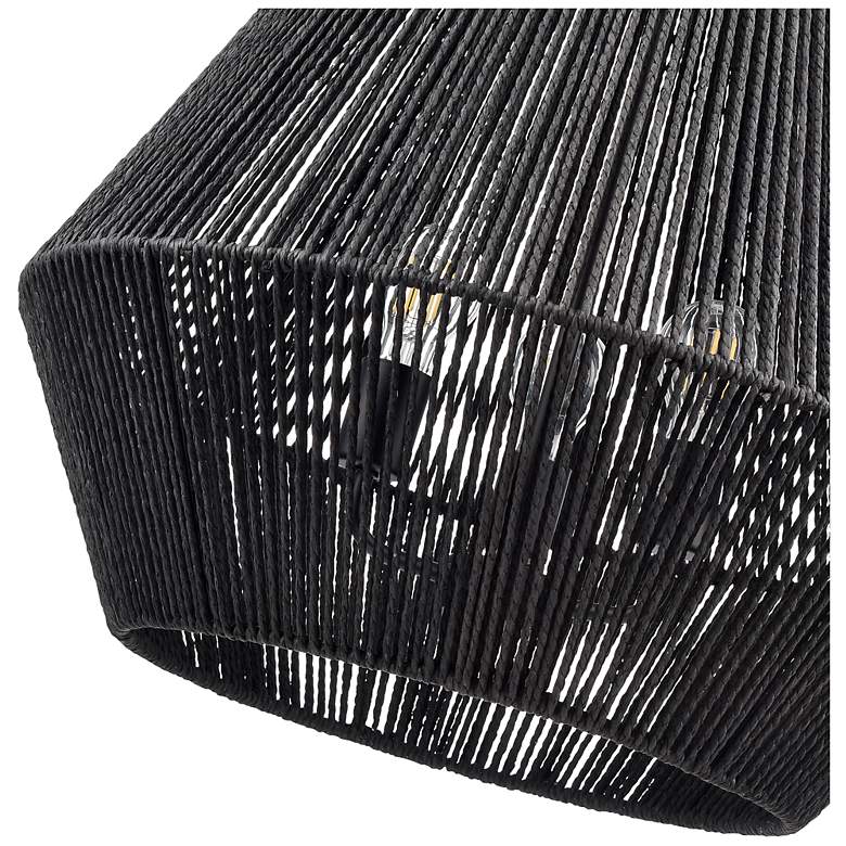 Image 5 Elise 22" Wide 3-Light Pendant in Matte Black more views
