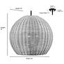 7_Elise 22" Wide 3-Light Pendant in Matte Black more views