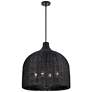 1_Elise 24.25" Wide 4-Light Pendant in Matte Black