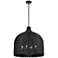Elise 24.25" Wide 4-Light Pendant in Matte Black