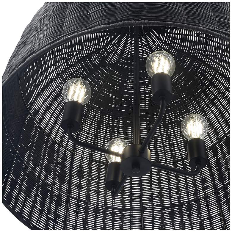 Image 3 Elise 24.25" Wide 4-Light Pendant in Matte Black more views