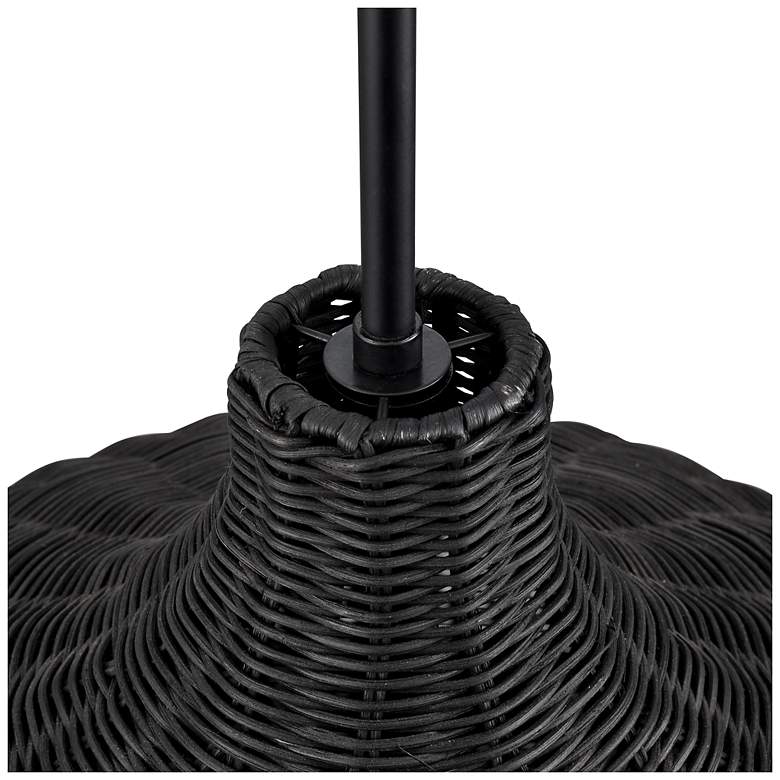 Image 4 Elise 24.25" Wide 4-Light Pendant in Matte Black more views