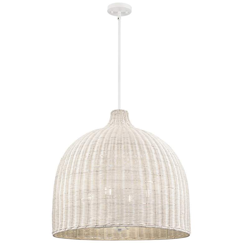 Image 1 Elise 24.25" Wide 4-Light Pendant in Matte White