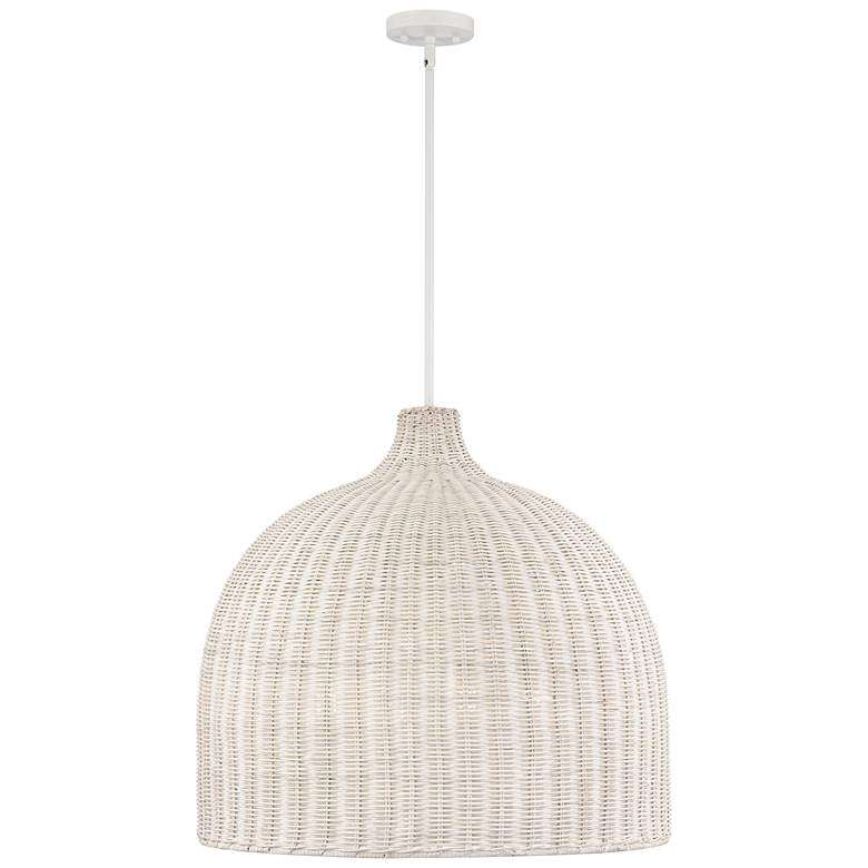 Image 2 Elise 24.25" Wide 4-Light Pendant in Matte White more views