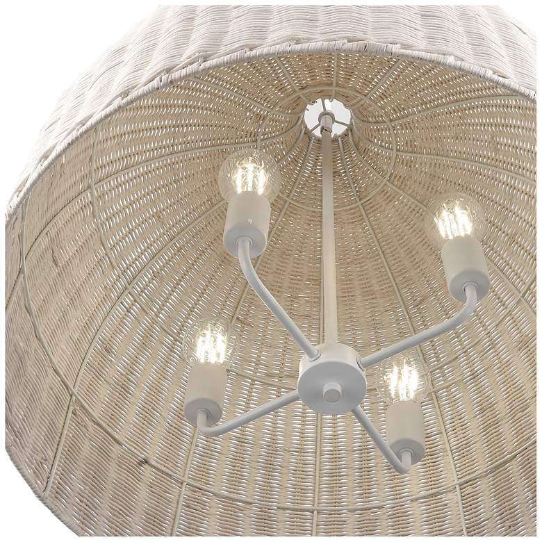 Image 3 Elise 24.25" Wide 4-Light Pendant in Matte White more views