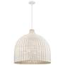 1_Elise 24 1/4" Wide Matte White Dome Pendant Light