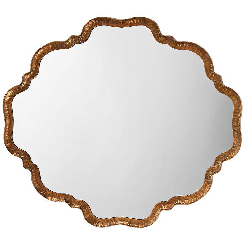 Image 1 Elise Antique Gold 31 inch x 27 inch Metal Wall Mirror