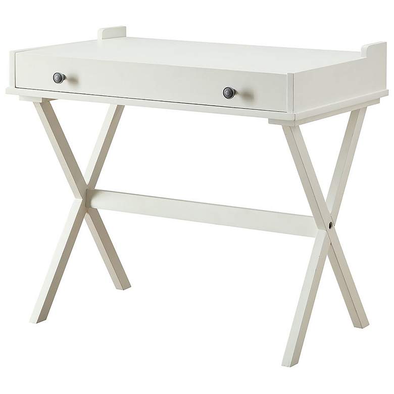 Image 1 Elise Antique White Flip Top Cork Board Desk