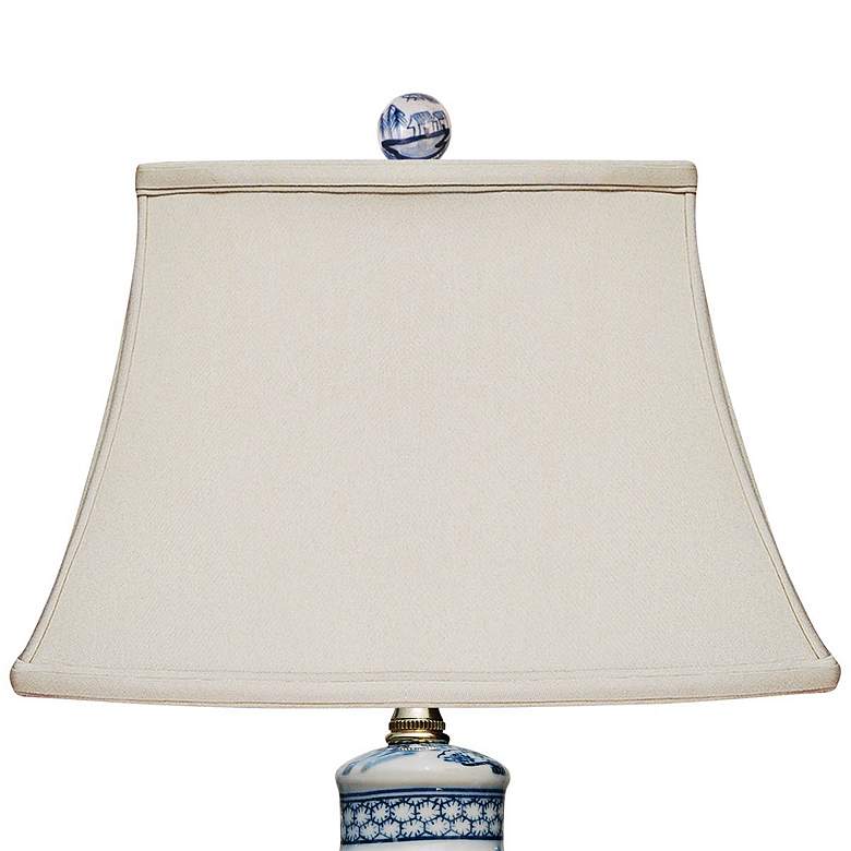 Image 3 Elison 17 1/2 inch High Blue and White Porcelain Tea Jar Table Lamp more views