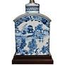 Elison 17 1/2" High Blue and White Porcelain Tea Jar Table Lamp