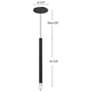 6_Elixir 1" Wide Black Cylinder LED Mini Pendant more views