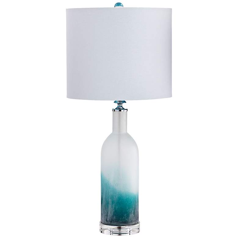 Image 1 Elixir Turquoise and White Glass Table Lamp