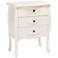 Eliya 23 1/2" Wide White Wood 3-Drawer Storage Cabinet