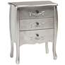 Eliya 23 1/2"W Brushed Silver Wood 3-Drawer Storage Cabinet