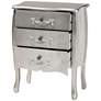Eliya 23 1/2"W Brushed Silver Wood 3-Drawer Storage Cabinet