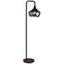 1_Eliza Black Metal Floor Lamp w/ Smoked Mercury Glass Shade