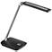 Eliza Black with Silver Accents LED Desk Lamp