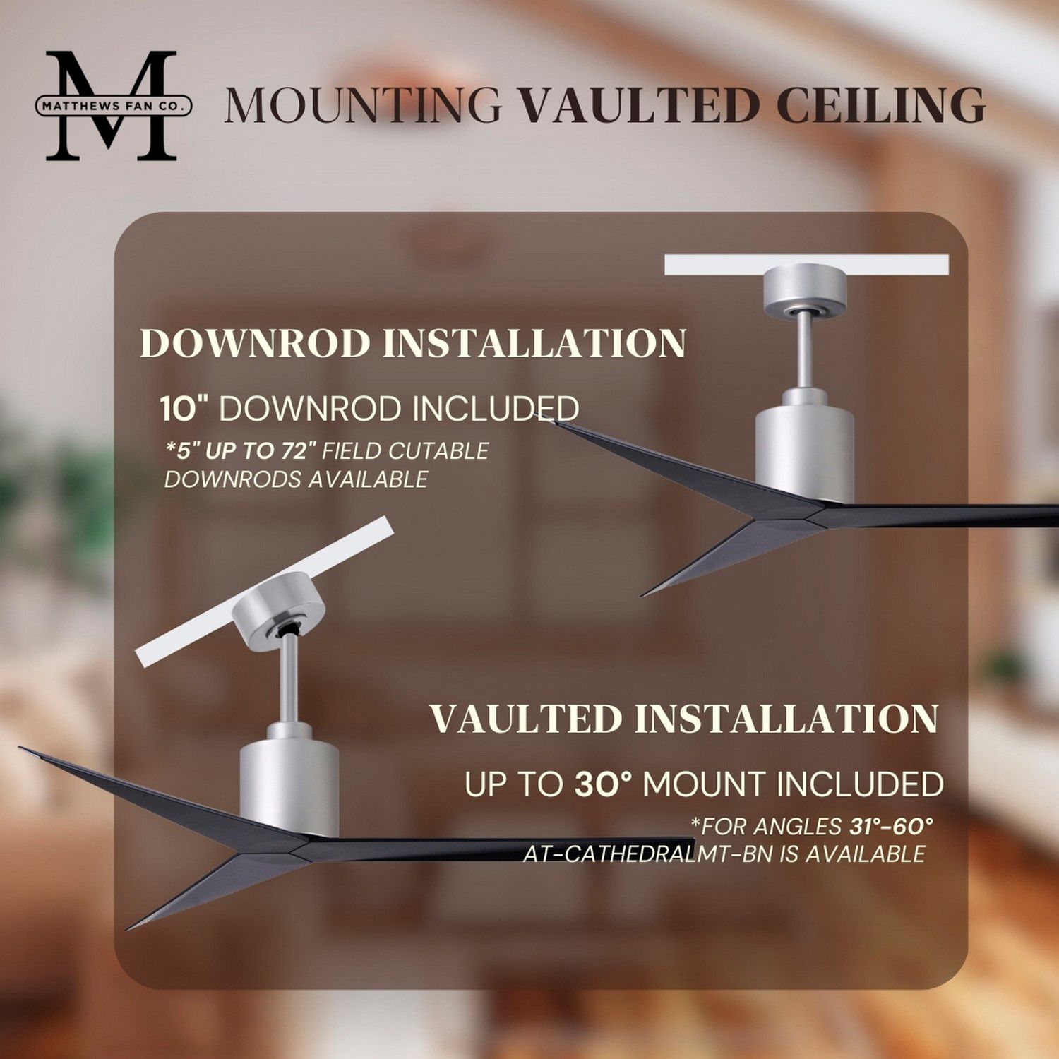 Eliza Ceiling Fan Gloss White Finish Matte Black Blades