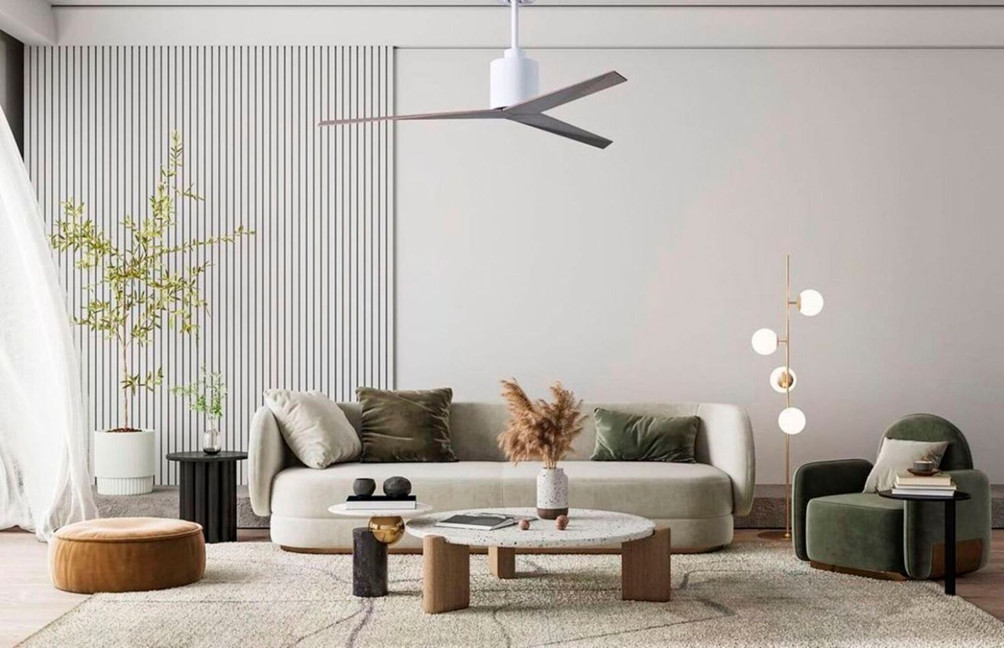 Image 4 Eliza Ceiling Fan Gloss White Finish Old Oak Tone Blades more views