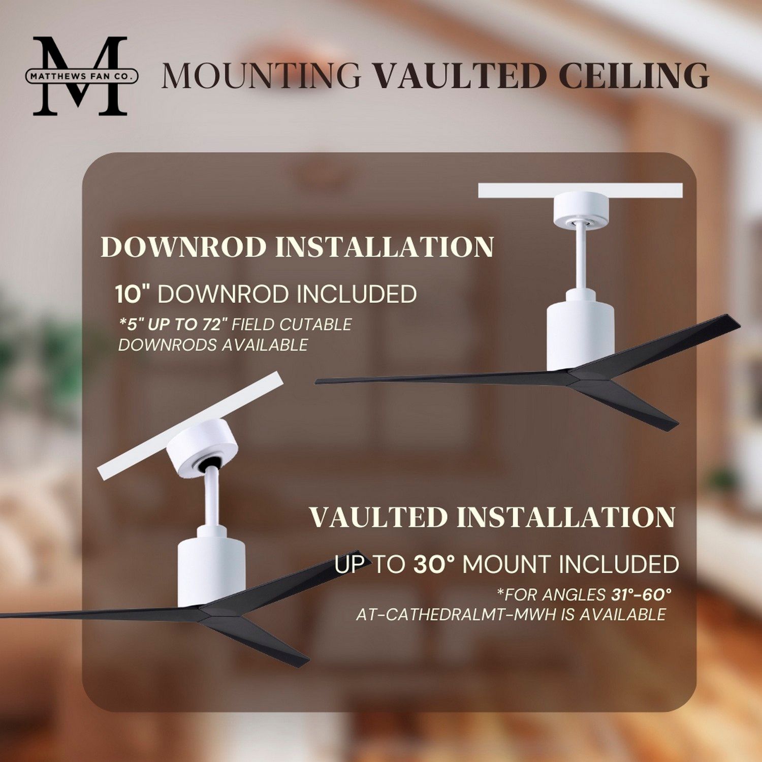 Image 7 Eliza - Ceiling Fan - Gloss White Finish with Matte Black Blades more views