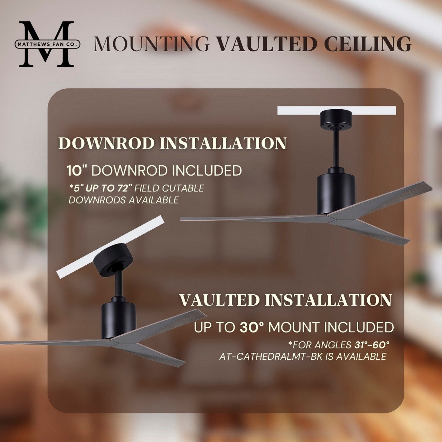 Image 7 Eliza - Ceiling Fan - Matte Black Finish - Old Oak Tone Blades more views