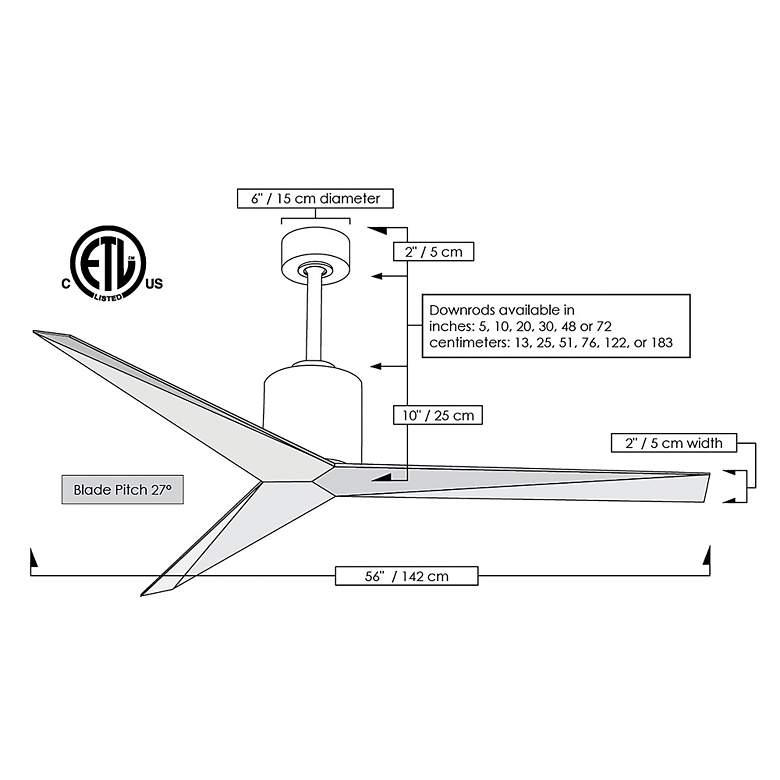Image 4 Eliza - Ceiling Fan - Matte Black Finish more views