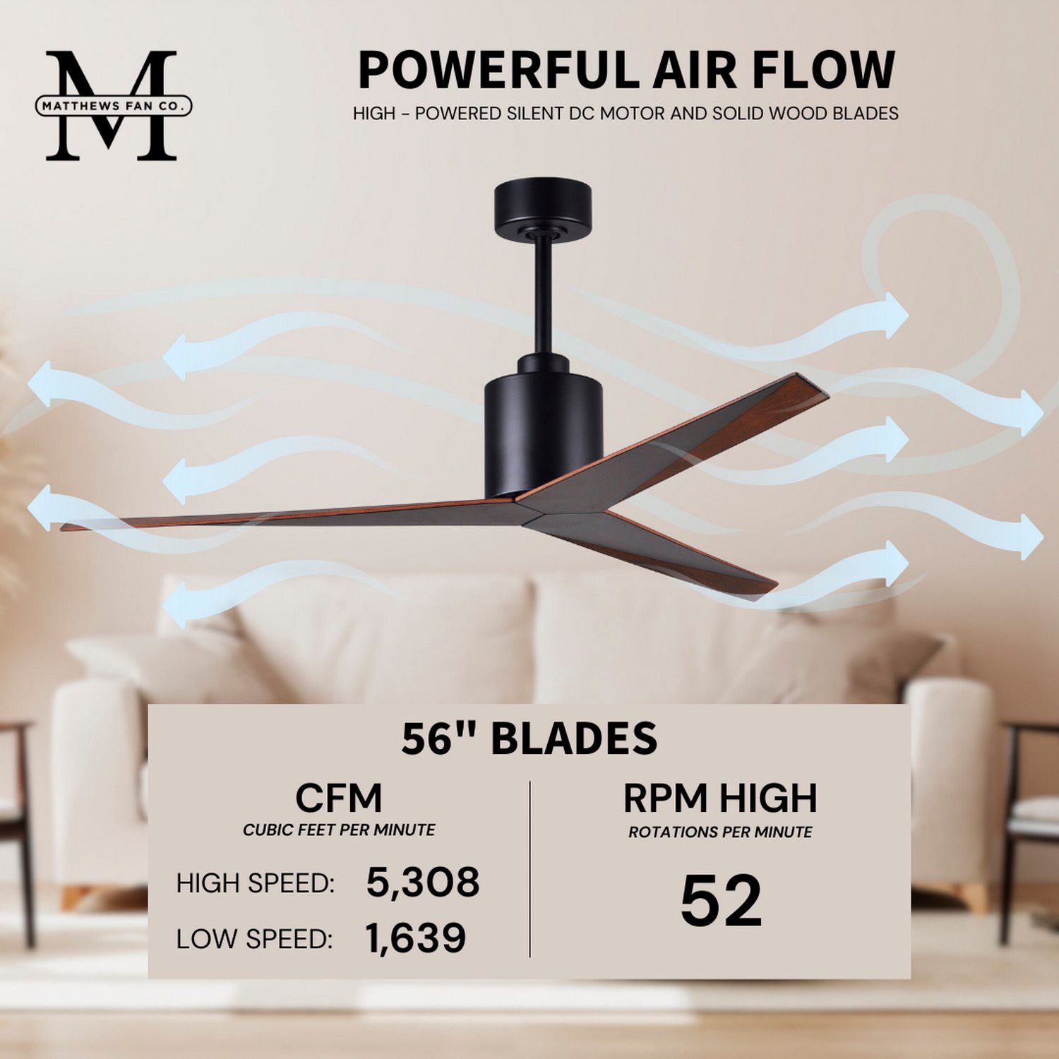 Eliza - Ceiling Fan - Matte Black Finish