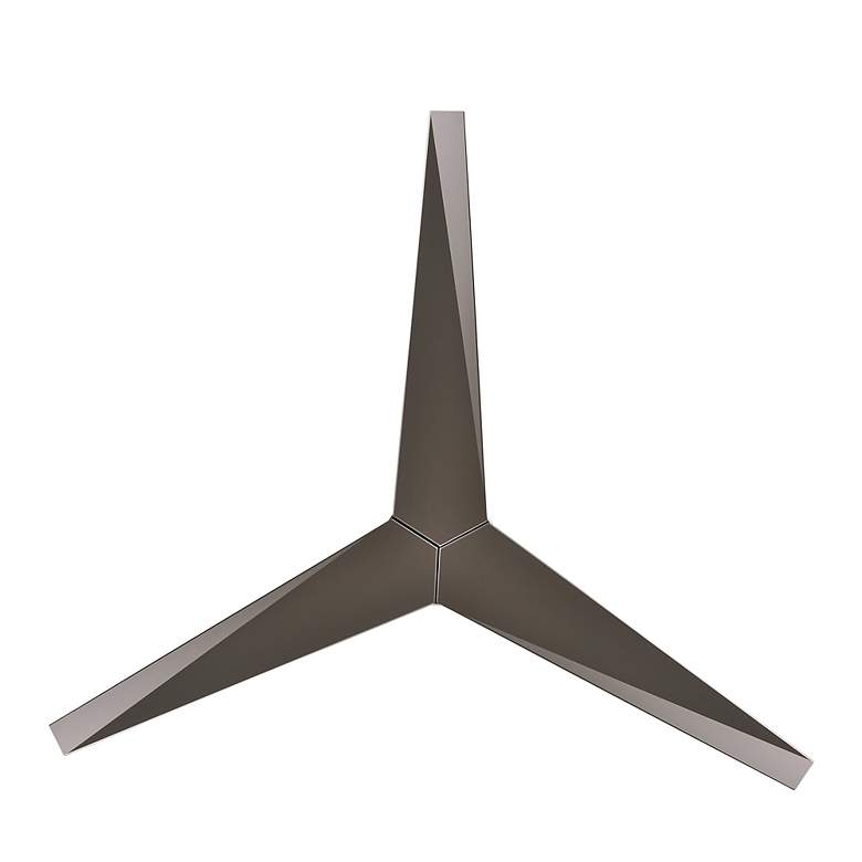 Image 2 Eliza-H - Flush Mount Ceiling Fan - Gloss White Finish - Nickel Blades more views