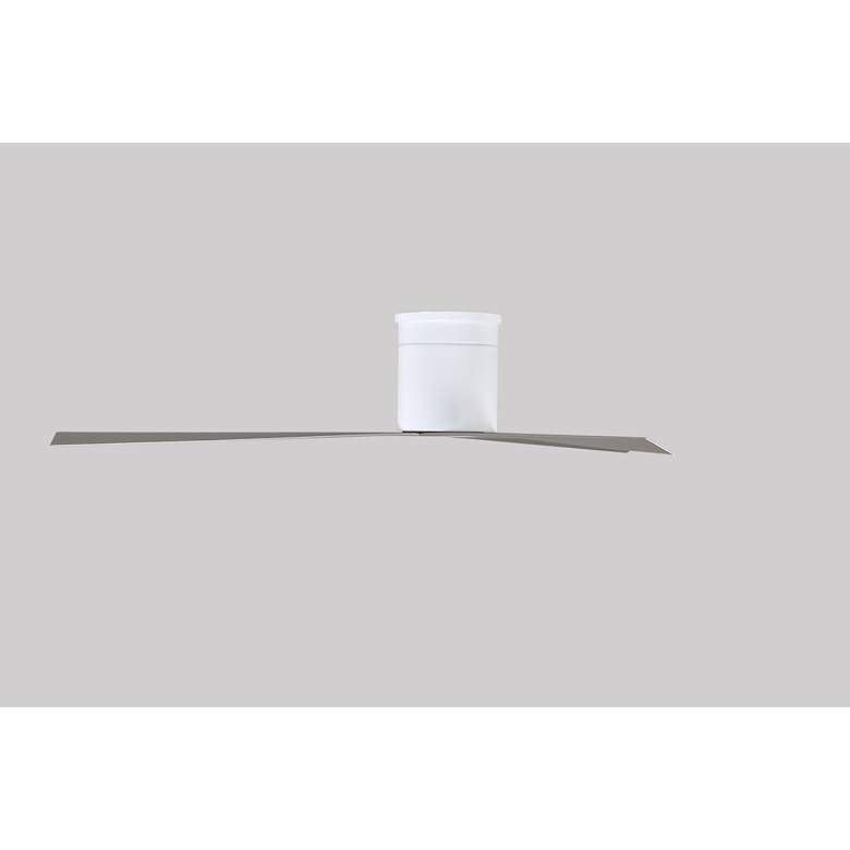 Image 6 Eliza-H - Flush Mount Ceiling Fan - Gloss White Finish - Nickel Blades more views