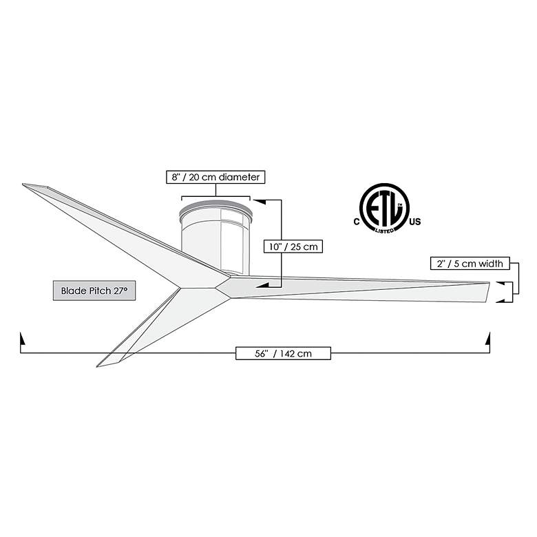 Image 5 Eliza-H - Flush Mount Ceiling Fan - Matt more views