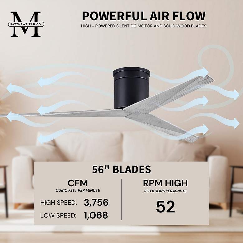 Image 6 Eliza-H - Flush Mount Ceiling Fan - Matt more views