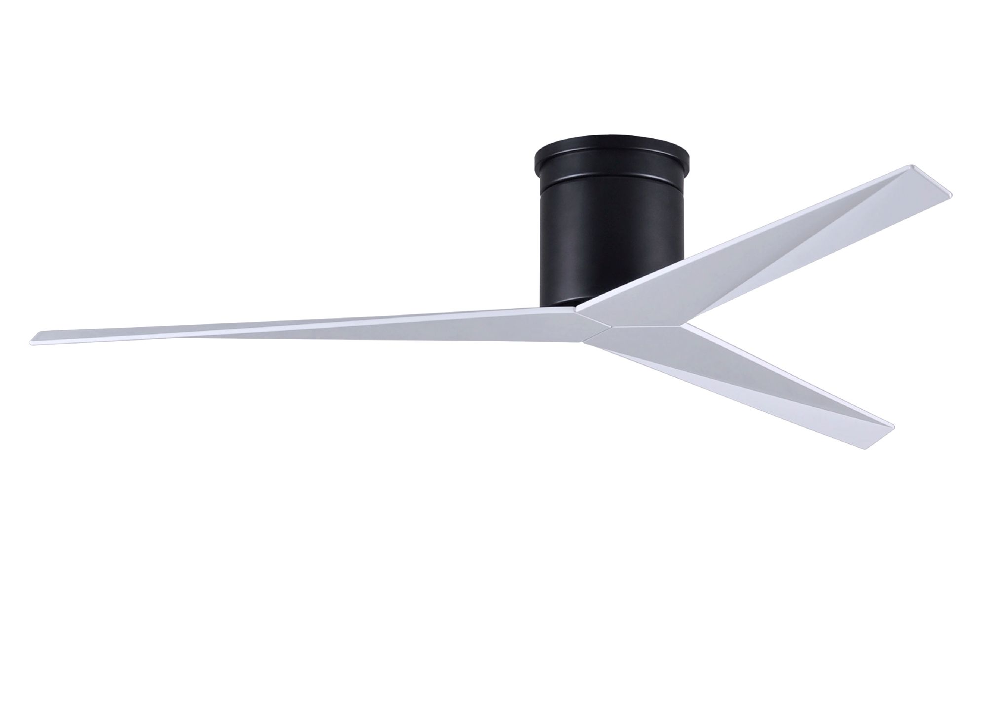 Image 2 Eliza-H - Flush Mount Ceiling Fan - Matte Black Finish - Gloss White Blades more views