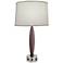 Eliza Nickel and Bronze Table Lamp with USB Port and Outlet