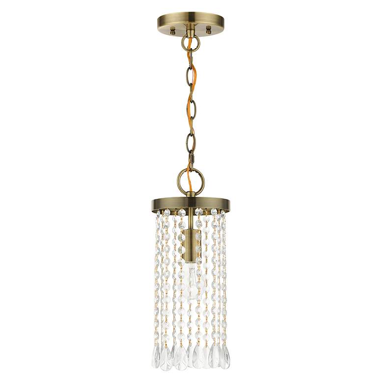 Image 3 Elizabeth 1 Light Antique Brass Mini Pendant more views