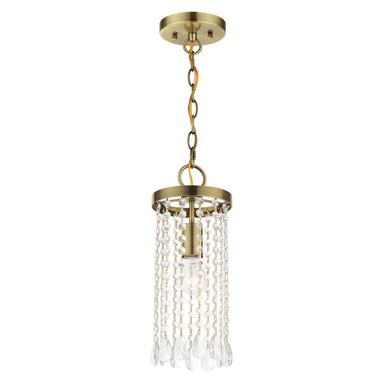 Image 4 Elizabeth 1 Light Antique Brass Mini Pendant more views