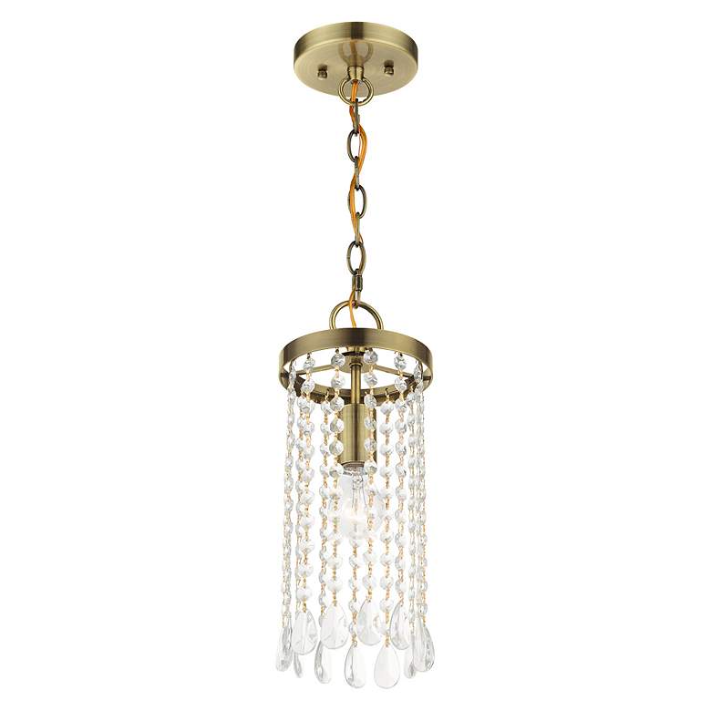 Image 5 Elizabeth 1 Light Antique Brass Mini Pendant more views