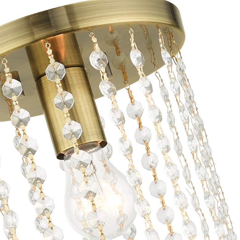 Image 6 Elizabeth 1 Light Antique Brass Petite Flush Mount more views