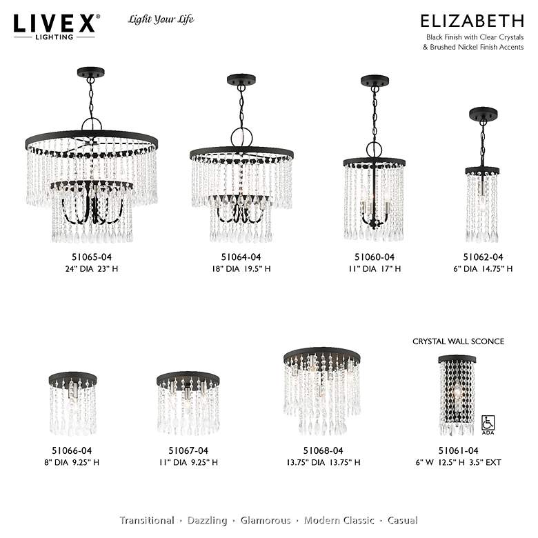 Image 7 Elizabeth 1 Light Black Mini Pendant more views