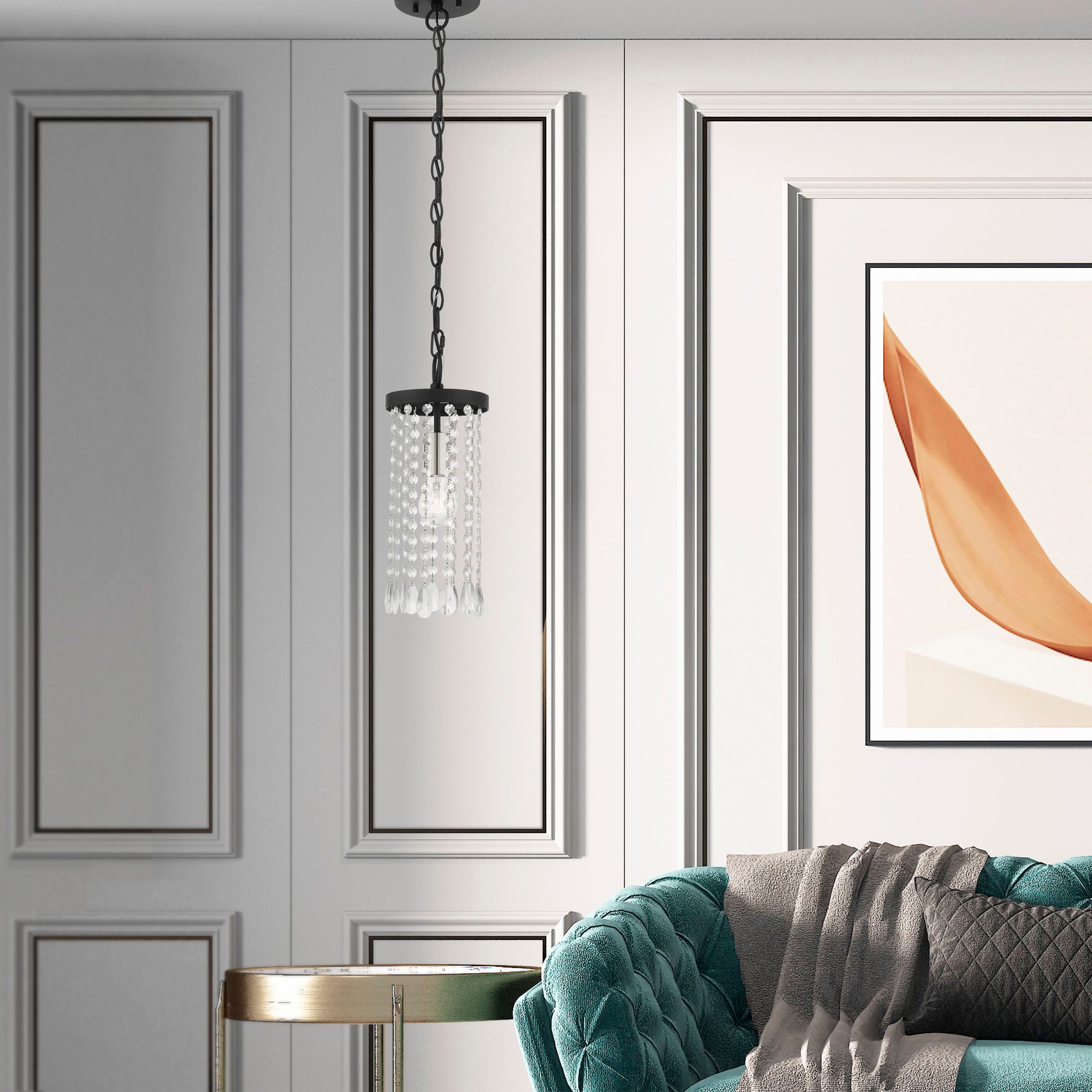 Elizabeth 1 Light Black Mini Pendant