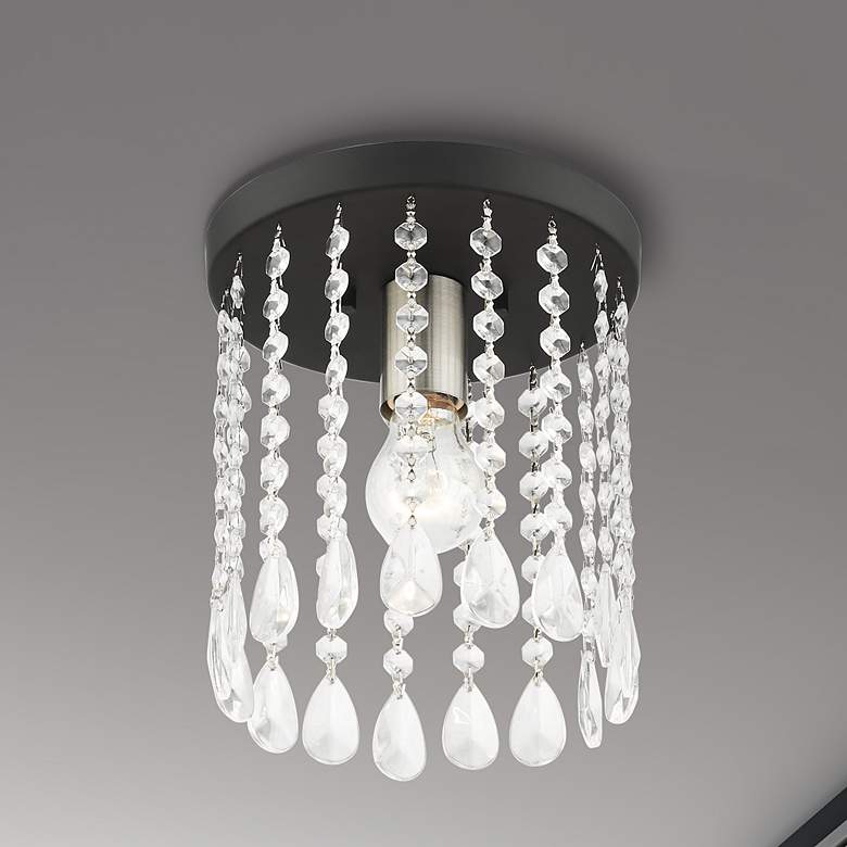 Image 1 Elizabeth 1 Light Black Petite Flush Mount