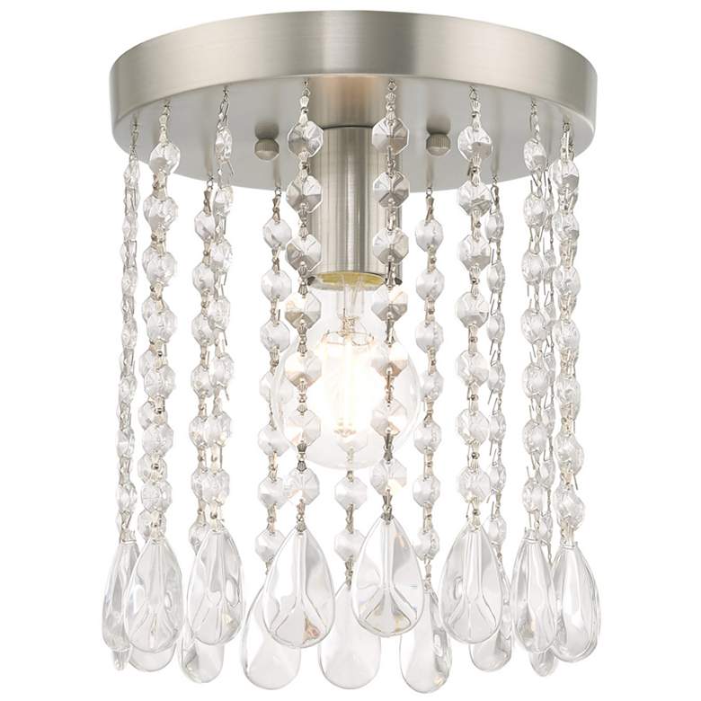 Image 1 Elizabeth 1 Light Brushed Nickel Ceiling Mount